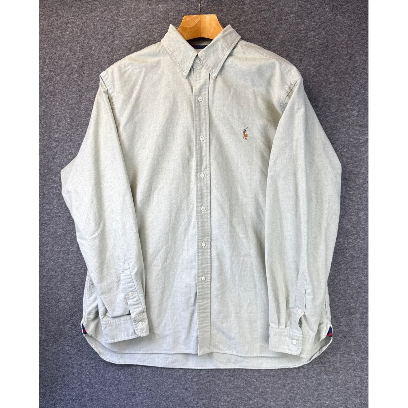 Polo Ralph Lauren Oxford Shirt Mens Xl Sage Green Classic Fit Cotton Flesh Pony